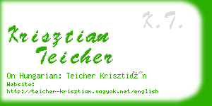 krisztian teicher business card